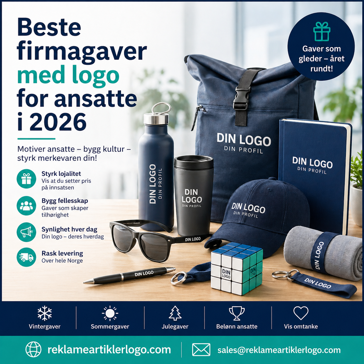 Beste firmagaver med logo for ansatte i 2026 ｜ reklameartiklerlogo.com