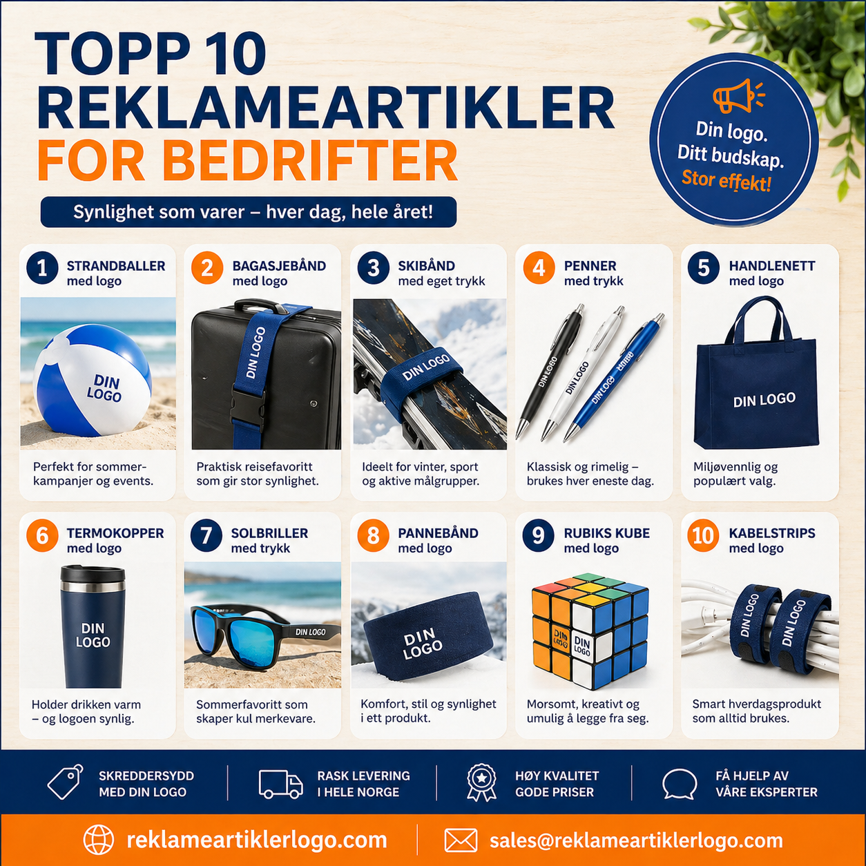 Topp 10 reklameartikler for bedrifter ｜ reklameartiklerlogo.com