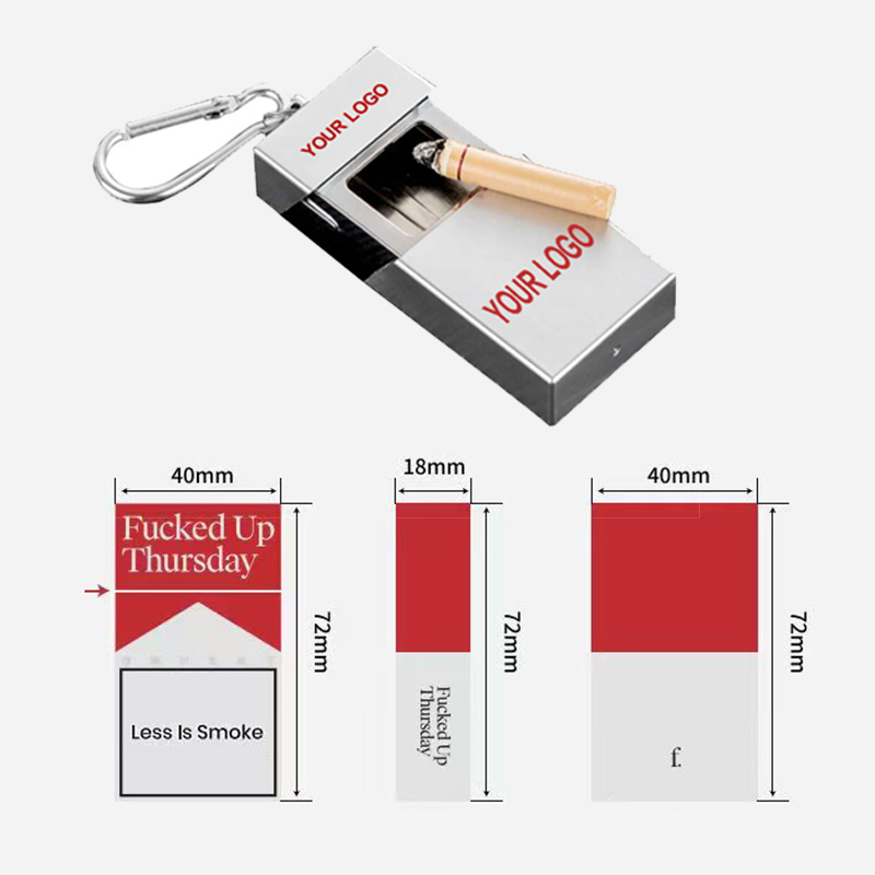 	Personlige lommeaskebeger med logo