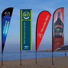 Tilpassede strandflagg | Dobbeltsidige trykte strandfla...