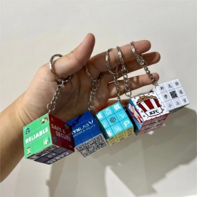 Tilpassede 3x3 Rubiks Kube Nøkkelringer – Personlige Ru...
