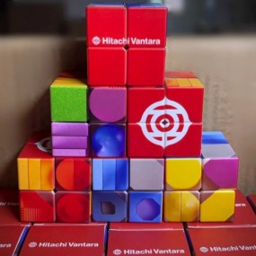 2x2 Rubiks kube med logo – Tilpasset 50 mm kube som rek...
