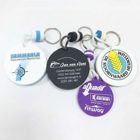 EVA-skum nøkkelringer med tekst – flytende design