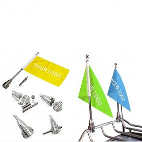Reflekterende sykkelflagg med logo – sikkerhetsflagg fo...