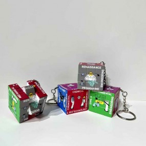 3x3 Rubiks kube-nøkkelring med logo – Tilpasset reklame...