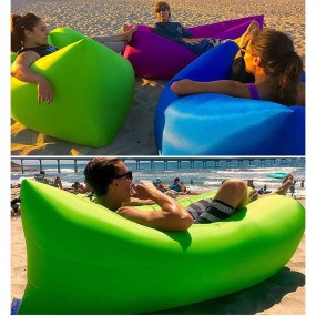 Oppblåsbar strandsofa med logo – Tilpasset XXL oppblåsb...