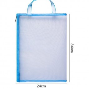 Dokumentposer med glidelås og logo – Tilpassede mesh-pl...