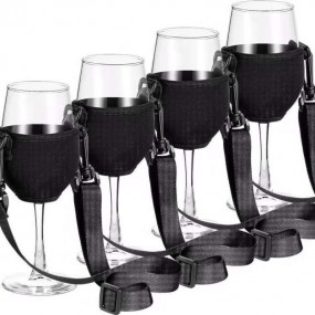Neopren vinglass holder med logo – komfortabel og gjenb...