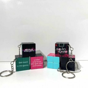 Egendefinerte Rubiks-kube-nøkkelringer med logo – Perso...