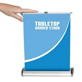 Mini roll-up i A4/A3 med logo – Tilpassede bord- og skr...