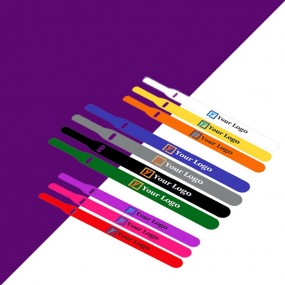 Egendefinerte borrelåsstropper med logo – Personlige ka...